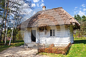 Old log house in an open-air ethnography museum
