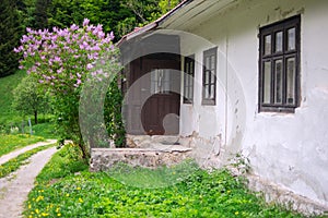 Old log house at settlement at Bukovec