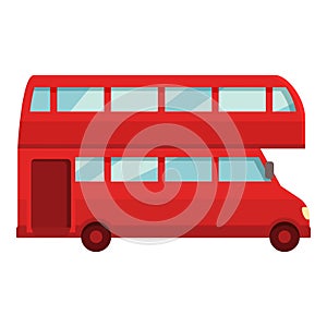 Old london bus icon cartoon vector. Double decker