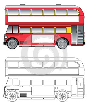 Old london bus vector
