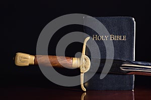 The Holy Bible with Ancient Sword