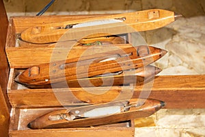 old loom in a textile laboratory