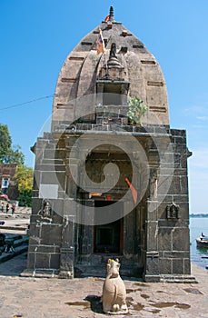 Old Lord Shiva Temple at the Ghats of Maheshwar Madhya Pradesh