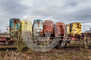 Old lore on a railway near Duisburg