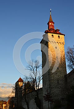 Old Lucerne castle towers