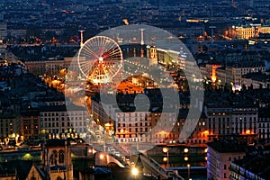 Old Lyon at night photo