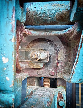 Old machinery closeup