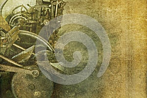 Old Machinery Vintage Background