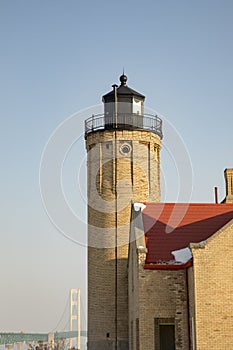 Old Mackinac Point Lighthouse and Mackinac Bridge, Mackinac City