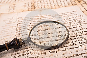 Old magnifying glass