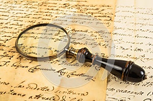 Old magnifying glass