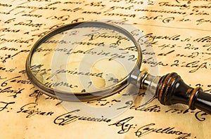 Old magnifying glass