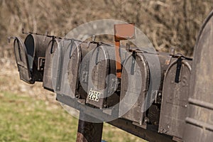 Old mail boxes