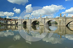 Old main bridge in Wurzburg