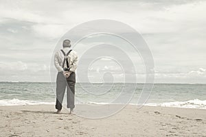 Old man and the beach