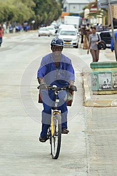 Old man on bicycle