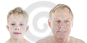 Old man and boy comparison