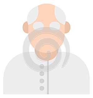 Old Man Color Isolated Vector Icons that can easily modify or edit
