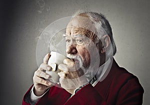 Old man drinking