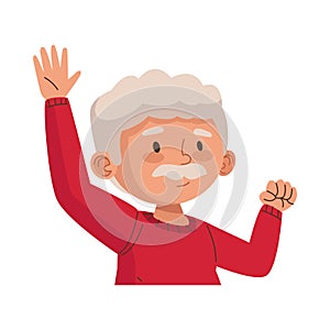 Old man eldery dancing character