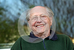 Old man laughing photo