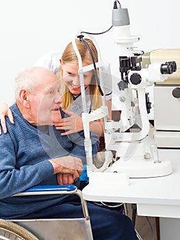 Old Man At The Ophthalmologist's