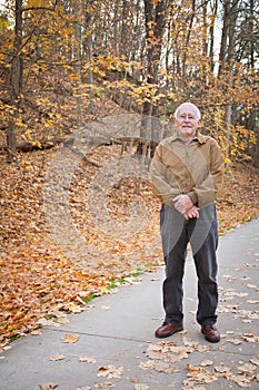 Old Man Outside in the Fall