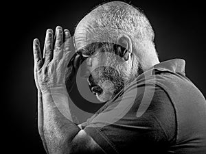 Old man praying