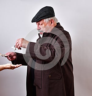 Old man is profiteering from he hand sanitizer shortage