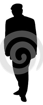 An old man silhouette vector