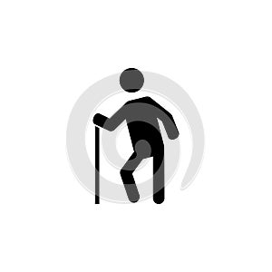 Old man Silhouette icon