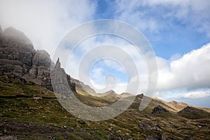 The Old Man of Storr on the Isle of Skye in the Highlands of Scotland