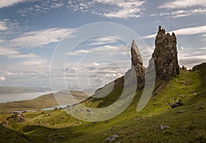 Old Man of Storr on the Isle of Skye in the Highlands of Scotland