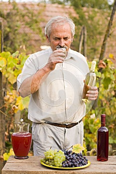 Old Man With Wine