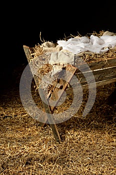 Old Manger with Swaddling Clothes