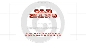 Old Mano Abstract Fashion font alphabet vector illustrations.