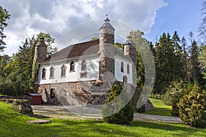 Old manor dairy house with towers in Heimtali