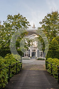 Old manor house with driveway