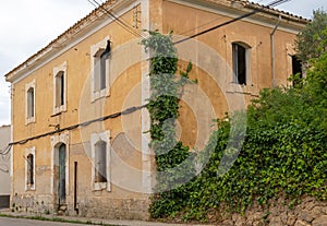 Old manor house in a state of abandonment