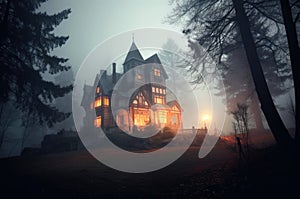 Old mansion, a horror nightmare house