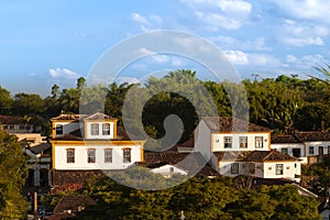 Old mansions from the time of colonization in Tiradentes, Minas Gerais, Brazil