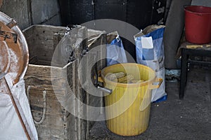 An old manual corn husker.