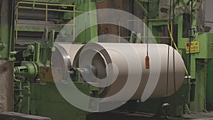 Old Manufactoring equipment Produce Paper Machine Shafts At Paper Mill. equipment. Paper Production. canon log, c log