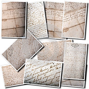 Old manuscript collage