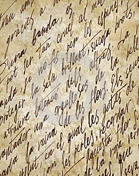 Old manuscript vintage letter handwriting calligraphy text background