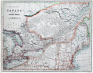 Old Map of America & Canada.