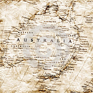 Old map of Australia
