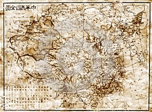 Old map of China photo