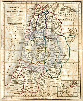 Old Map of the Holy Land.