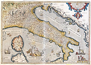 Old map of Italy